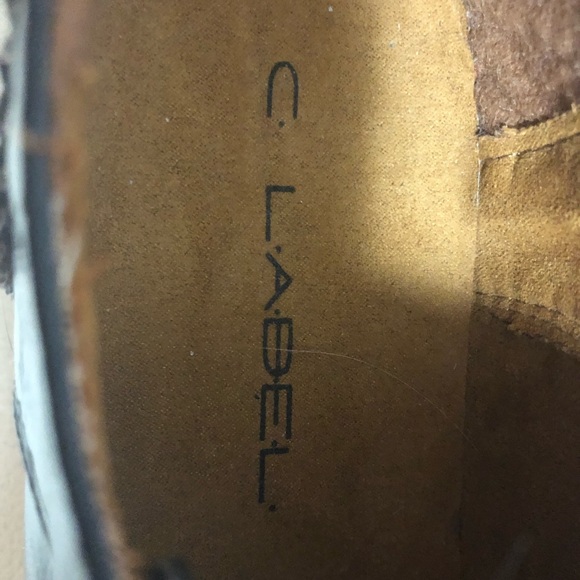 C LABEL Platform Shoes, Black. Size 7.5 Leather - Picture 4 of 5